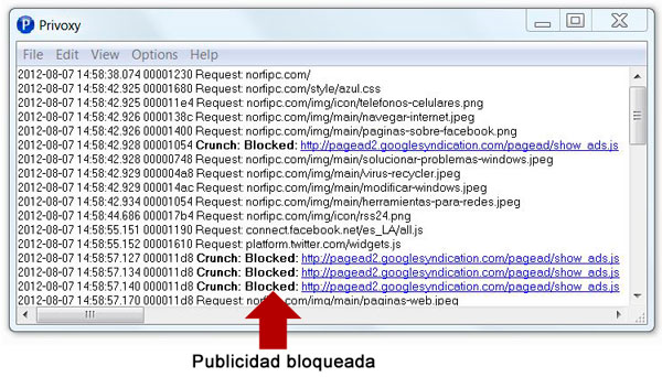 Posteriormente puedes personalizar los filtros usados por el programa, puedes hacerlo en el menú contextual del icono de la aplicación.