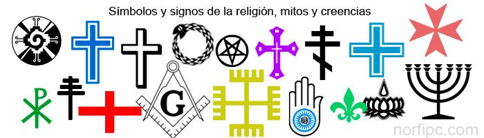 Símbolos y signos de la religión, las iglesias y creencias, su significado