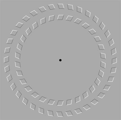 Ilusión óptica de los círculos rotatorios