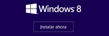 Primer paso para instalar Windows 8