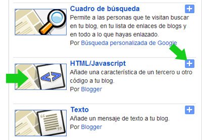 Agregar gadget HTML a un blog de Blogger