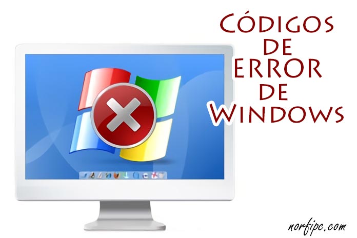 Códigos de error generados por Windows