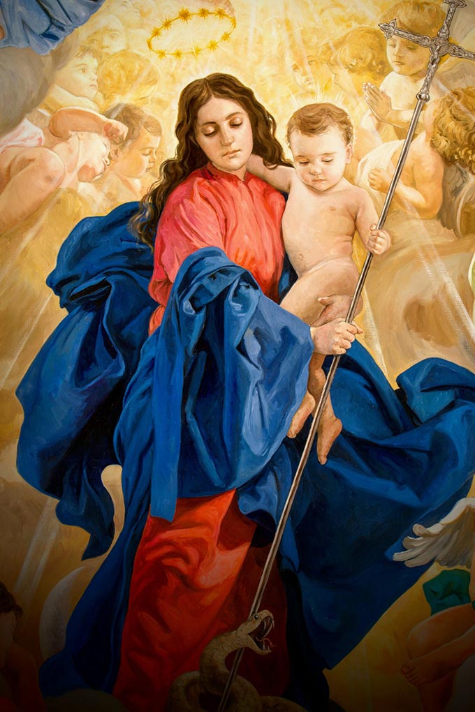 Imagen de la Inmaculada Concepción de María, obra del pintor Raúl Berzosa