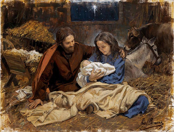 Natividad de Jesús. Pintura de Raúl Berzosa