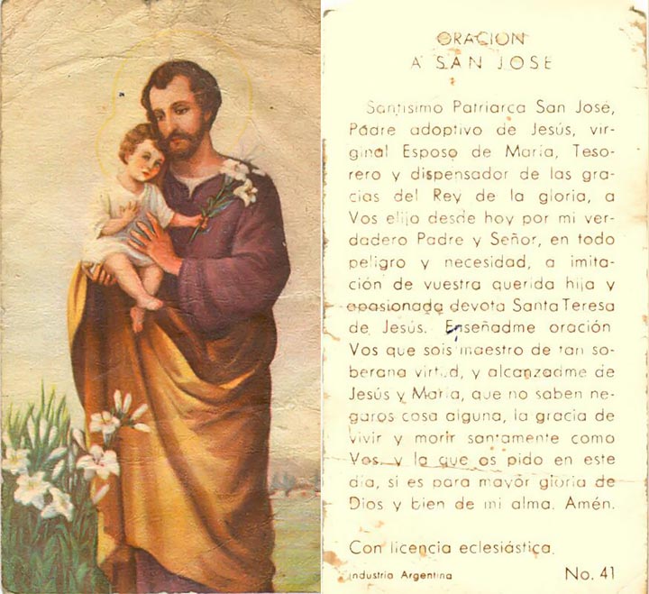 Oraciones cristianas a San José. 
