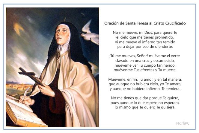 Oración de Santa Teresa al Cristo Crucificado