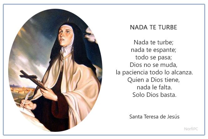 Frases Y Poemas Cristianos De Santa Teresa De Jesús