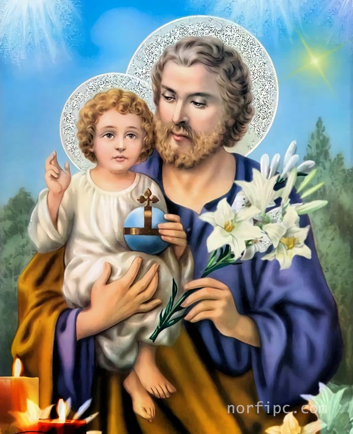 Imagen de San José, esposo de María y padre terrenal de Jesús de Nazaret