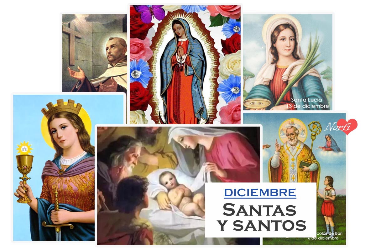 Santas, santos y Santoral católico del mes de diciembre