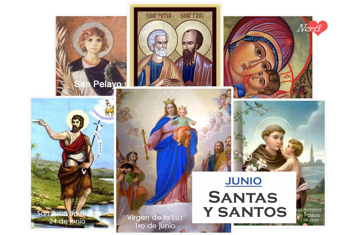 Santas, santos y Santoral católico del mes de junio