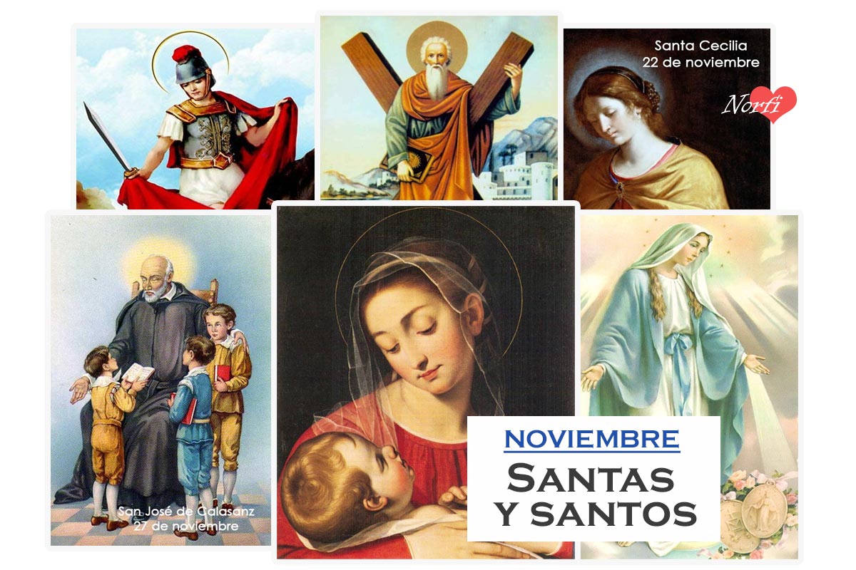 Santas, santos y Santoral católico del mes de noviembre