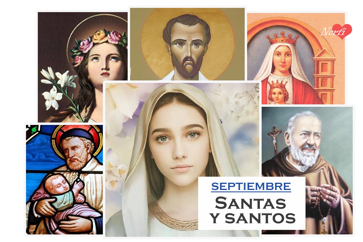 Santas, santos y Santoral católico del mes de septiembre