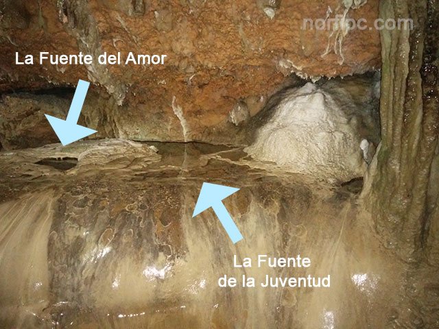 La Fuente de la Juventud y La Fuente del Amor, en la Cueva de Bellamar
