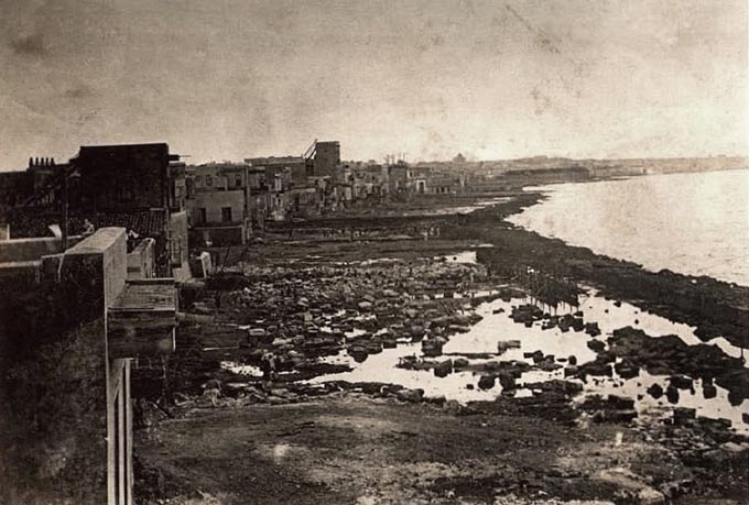 Litoral habanero antes del Malecón en 1900