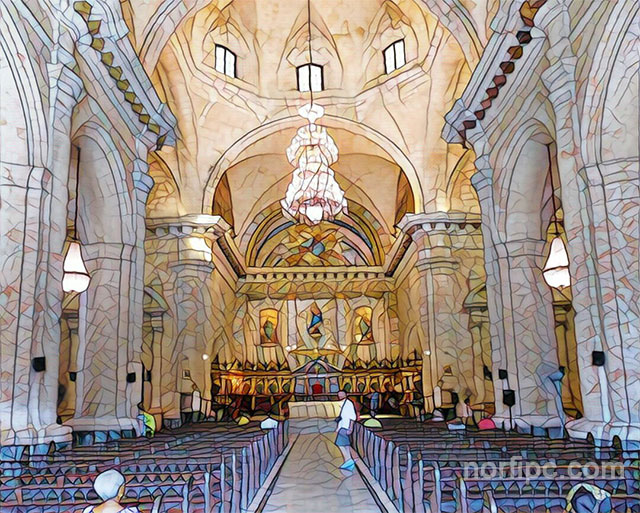 Nave central de la Catedral de la Habana, antigua iglesia de los jesuitas
