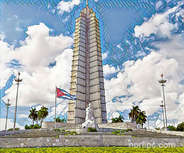 El Monumento a José Martí en la Plaza