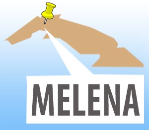 Mapa de Melena del Sur, sus pueblos y localidades