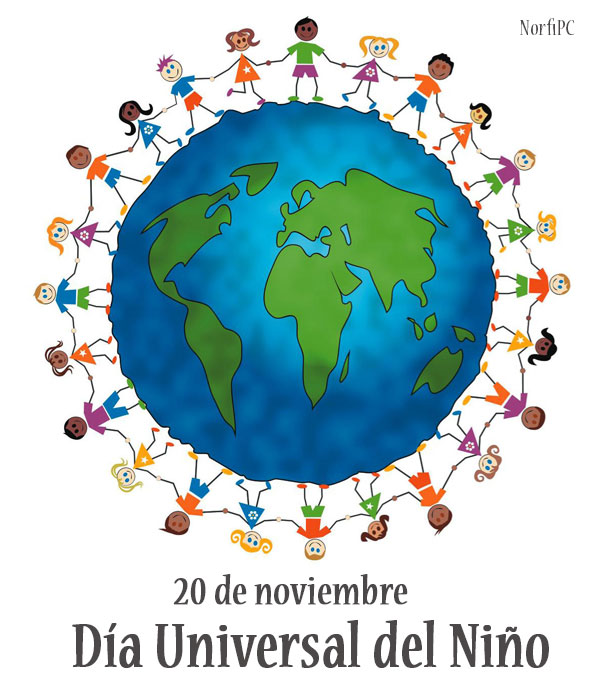 Imagen o poster que representa la celebración del Día Universal del Niño