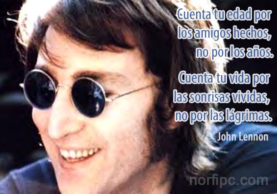 Frases de John Lennon sobre la edad y la vida