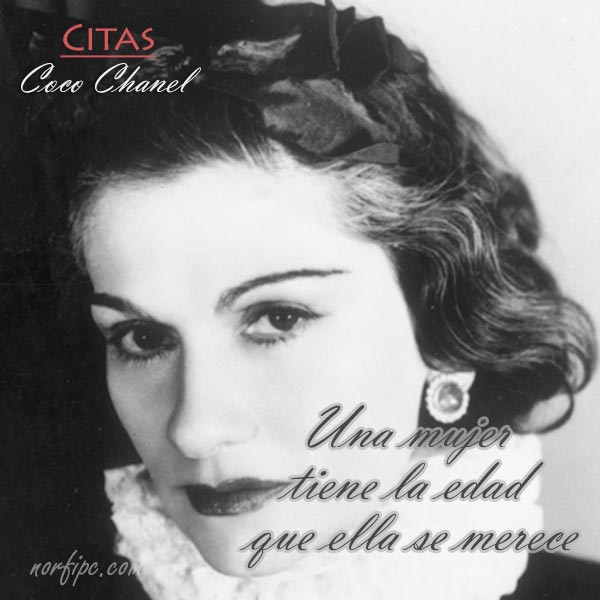 Coco Chanel, citas sobre la edad de la mujer