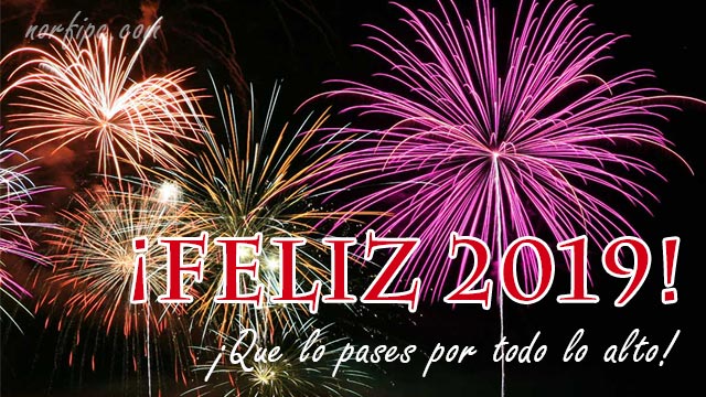 ¡Feliz 2019! ¡Que lo pases por todo lo alto!