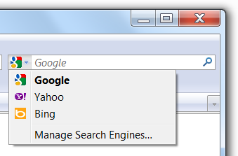 En la caja de búsqueda selecciona Administrar los motores de búsquedas y quita los que no utilices