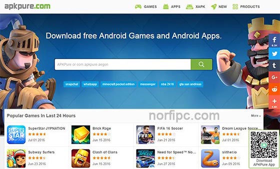 APKPure, sitio de descarga de aplicaciones para Android