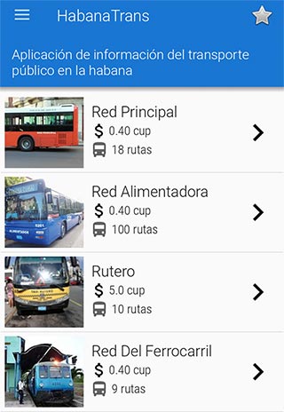 HabanaTrans, aplicación móvil con los ómnibus de la Habana