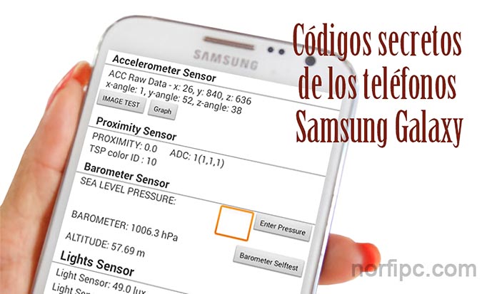 Códigos y utilidades secretas de los teléfonos Samsung Galaxy
