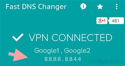 Servidores DNS de Google en el celular