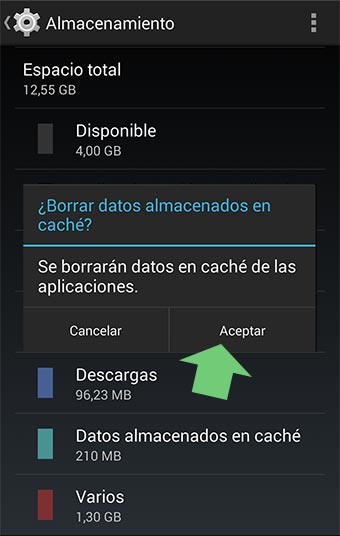 Eliminar datos de la cache en Android