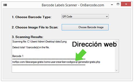 Ver el contenido de un código QR con Barcode Labels Scanner