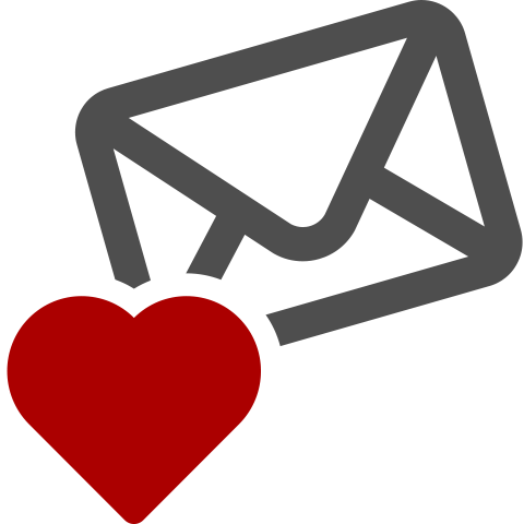 Icono de una carta de amor