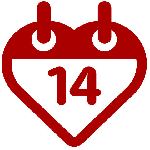 Icono para el 14 de febrero, Dia de los Enamorados