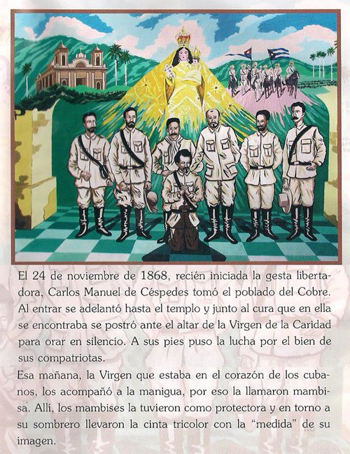 La Virgen de la Caridad es llevada por los mambises a la manigua en la guerra de Independencia