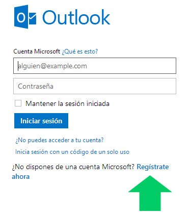 Como crear una cuenta de correo electrónico de Outlook