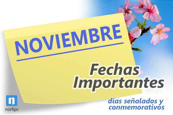 Fechas importantes y días señalados y conmemorativos de noviembre