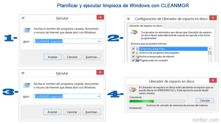 Planificar y ejecutar una limpieza del disco en Windows usando CLEANMGR