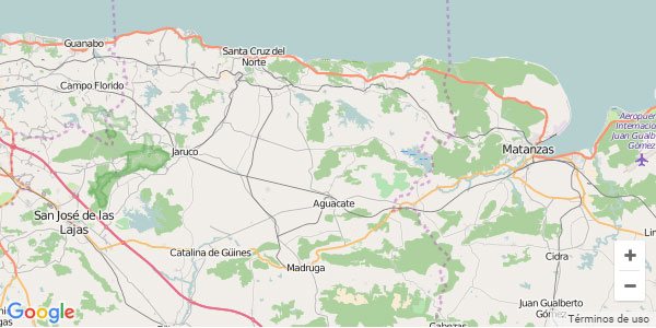 Mapa de OpenStreetMap mostrado como una capa, usando Google Maps