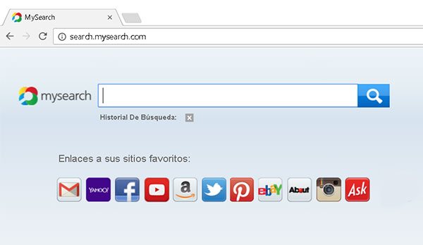 Buscador de internet Search.mysearch.com