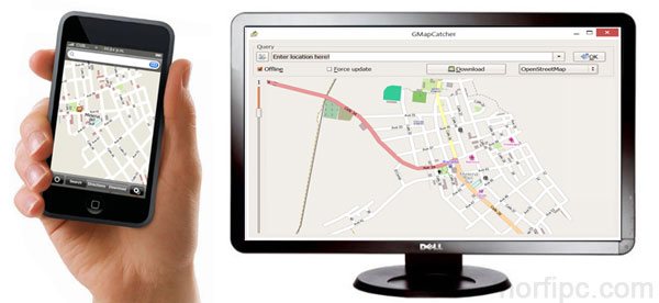 Mapas de OpenStreetMap en la PC y en un iPhone