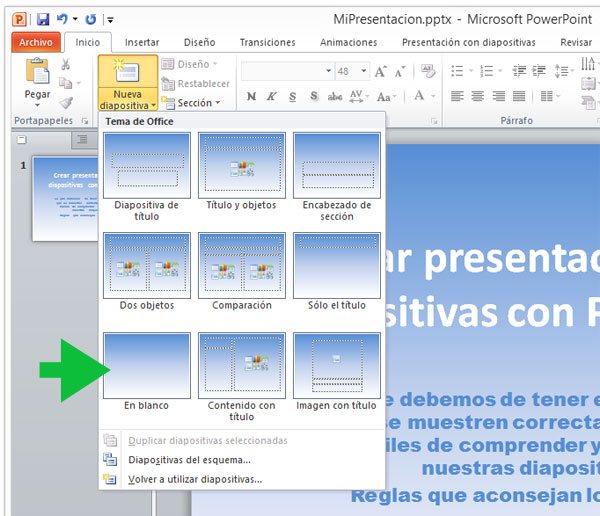 Endurecer Memorizar Regresa Como crear una presentación de diapositivas en PowerPoint