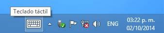 Icono del Teclado táctil en la barra de tareas de Windows