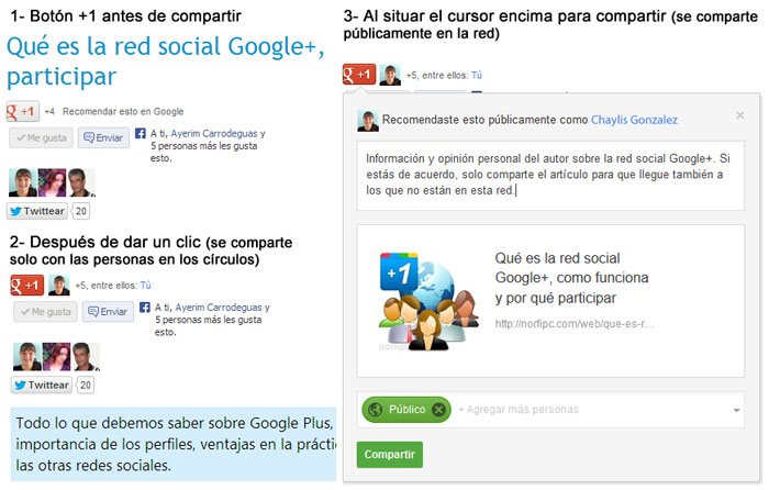 Como usar el botón +1 para compartir una página en la red social Google+