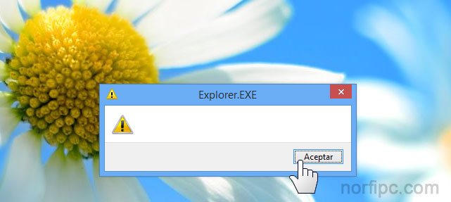 Como eliminar alerta de error del explorer.exe al iniciar Windows
