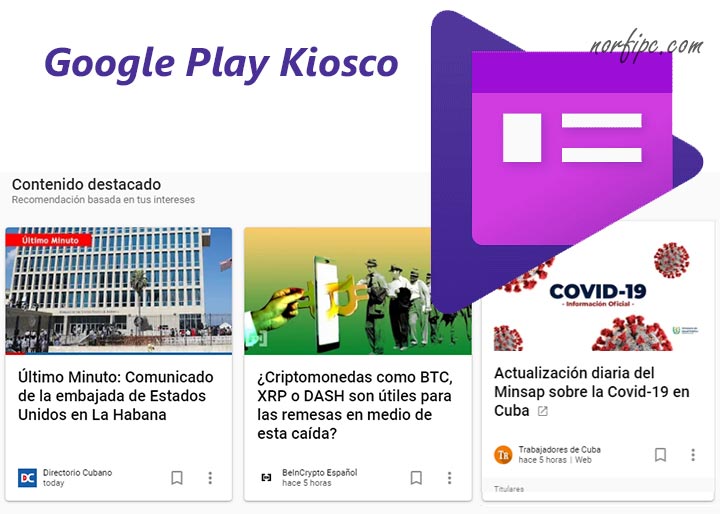 Usar Google Play Kiosco para leer noticias de internet