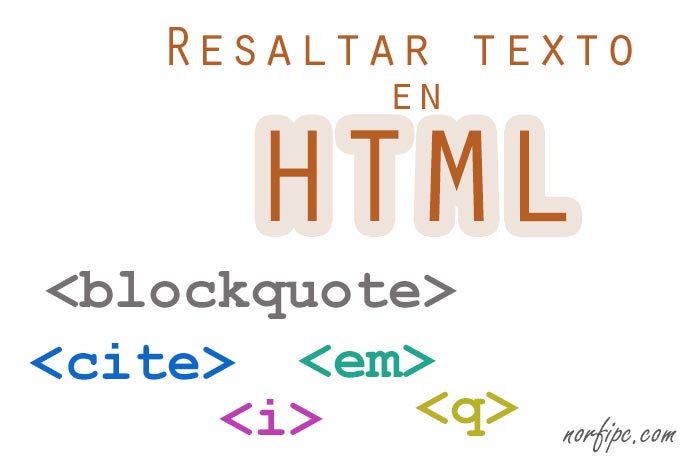 Resaltar texto en HTML