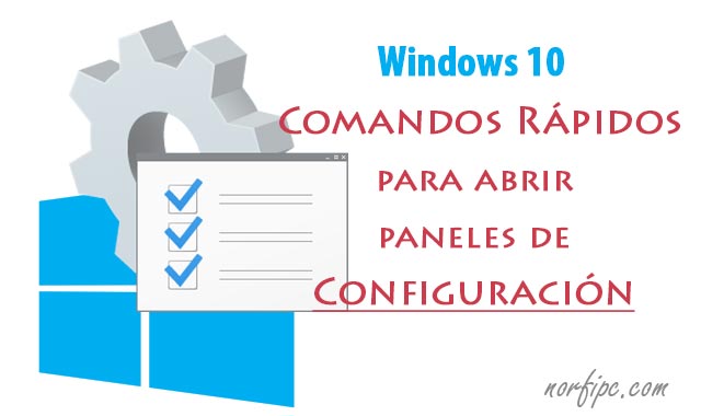 Comandos ms-settings del panel Configuración en Windows 10