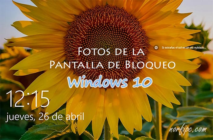 Ubicación de las fotos de la pantalla de bloqueo en Windows 10
