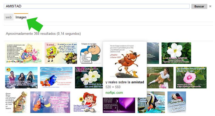 Buscando en nuestro sitio NorfiPC con la búsqueda personalizada de Google, buscando imágenes